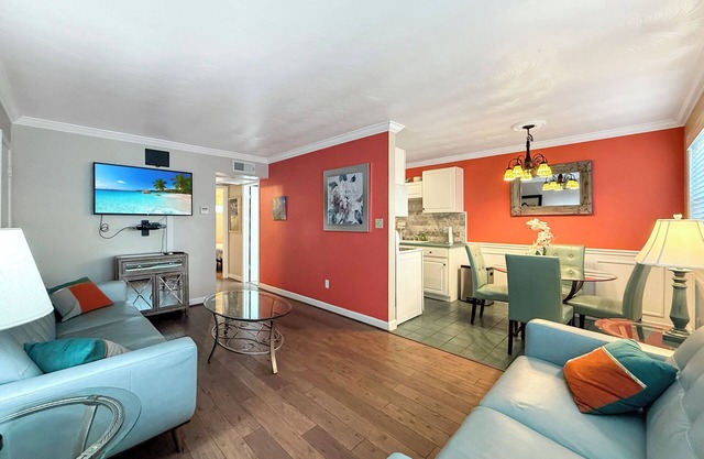 2-bedroom condo one block from the oceanfront.