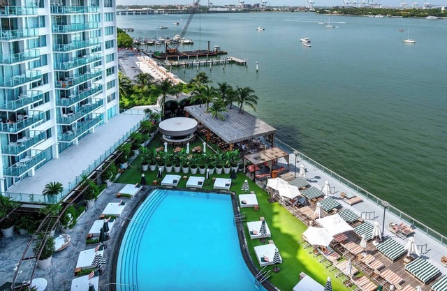 2 King Bed Suite | Mondrian Hotel BayView Star Island | Resort Access + Balcony @ Mondrian SoBe Hotel. Luxury bay front resort known for its Art Deco glamour, lush pool deck, and sweeping views of Star Island and Downtown Miami, near everything.