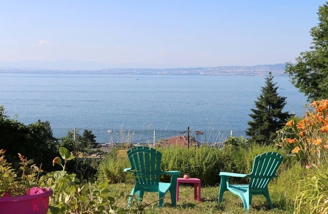 2 pieces, garden level, Vue imprenable sur le Lac Léman