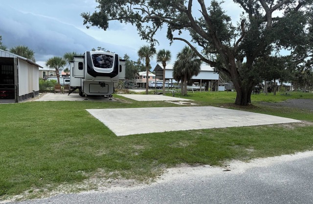 2 RV Canel spaces in Horseshoe Beach on concrete slabs Price is per space.