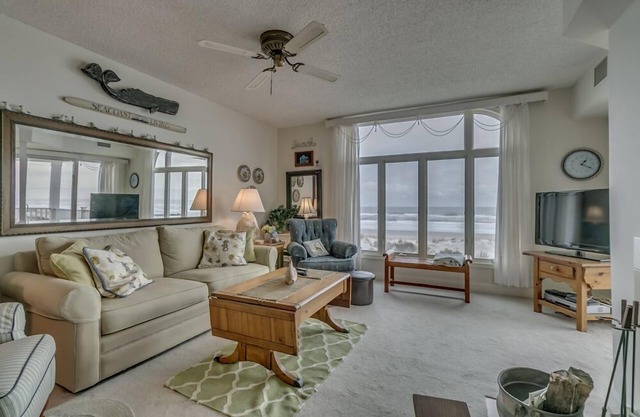 2-WEEK MINIMUM RENTAL. The location just doesn t get any better than this with ocean views from every room! This beachfront top floor unit (3rd floor)