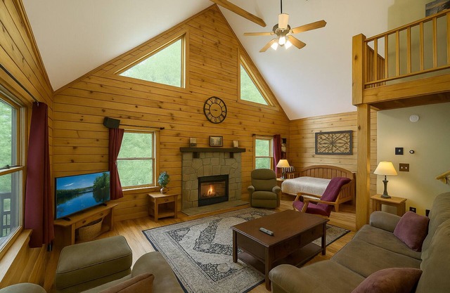 3 Bedrooms, 2½ baths, mountain cabin dog-friendly