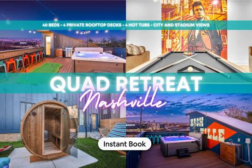 4 Rooftop Decks 4 Hot Tubs Game Rooms & Sauna