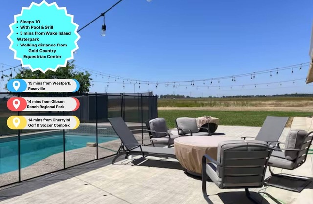 4B/3B+Pool Cozy Home for Big Groups in Elverta🍃