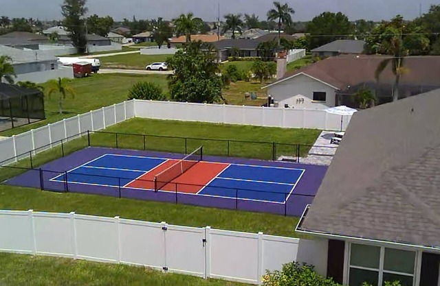 4BD 3BA with pickleball court, salt water pool, hot tub