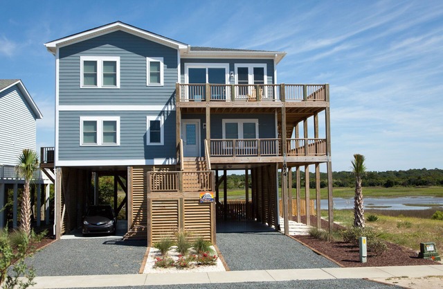 5 Bedroom 2nd Row Home with Heated Pool and Spectacular Marsh and Ocean Views