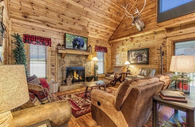 5 Star ~Dollywood Cabin! Minutes to The Island ~ Hot Tub~ Sleeps 6~Firepit~Grill