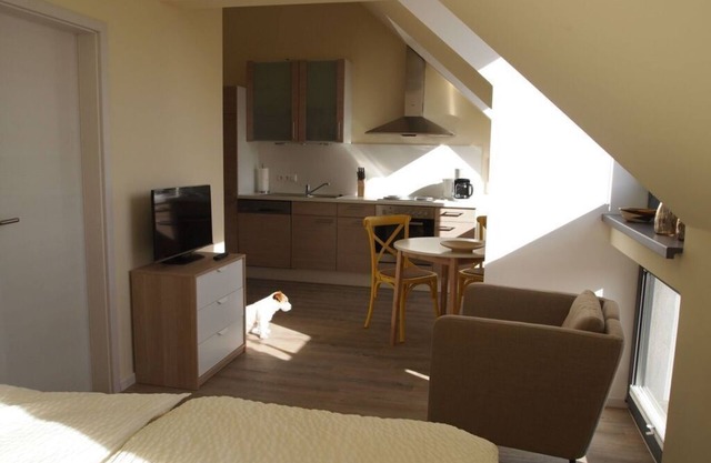 Apartment with a landscaped garden