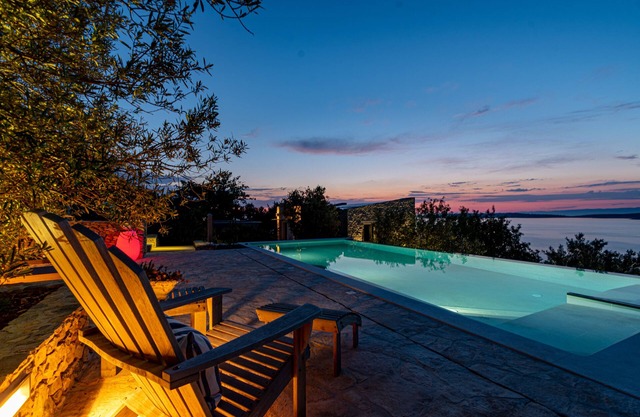 A dream - sunset, a glass of wine and heavenly peace right by the sea