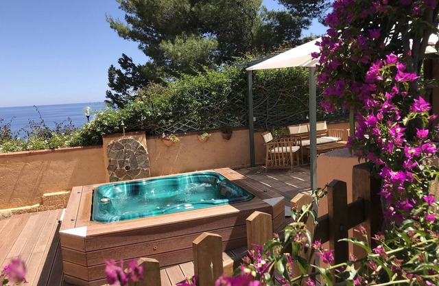 .a few meters from the sea