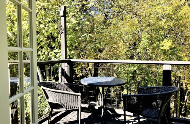 A quiet, downtown retreat surrounded by natural beauty, overlooking Deer Creek.