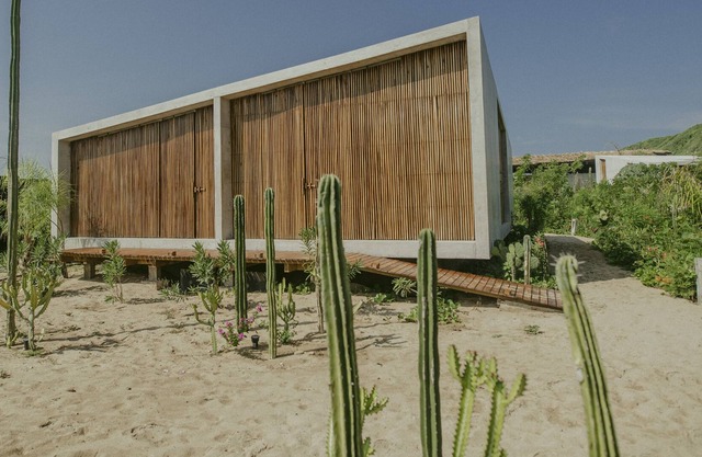 A sophisticated atmosphere on a virgin beach.