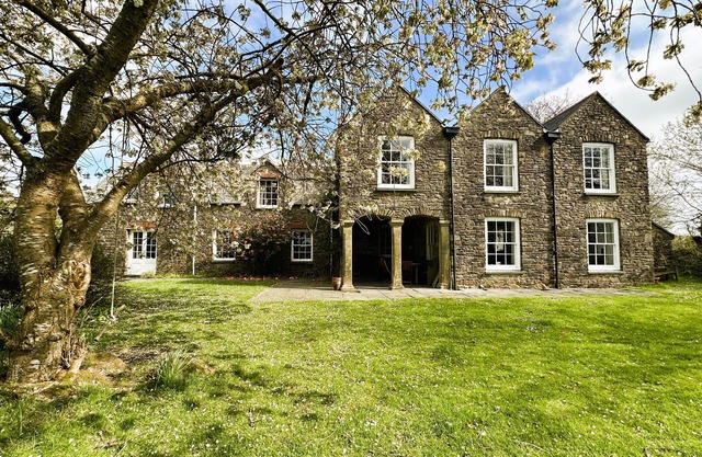 A traditional rural Welsh farmhouse with a contemporary style