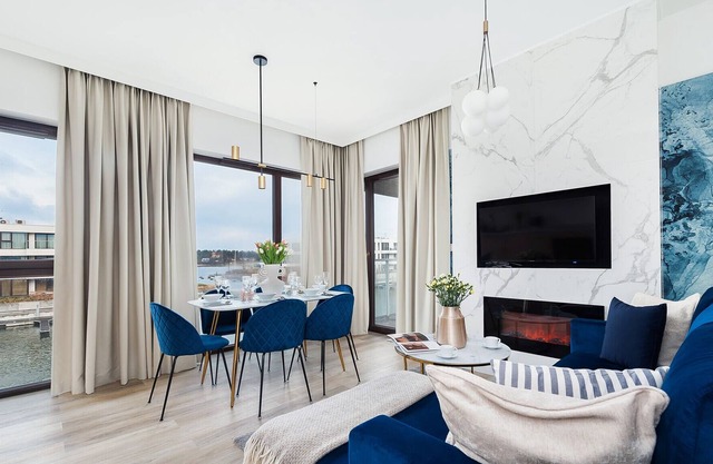 A unique stay in a modern seaside marina.