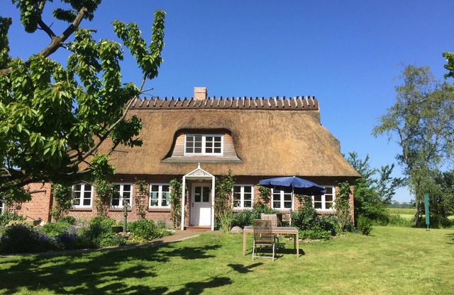 Absolute peace: Detached thatched house with huge garden, pool, sauna .