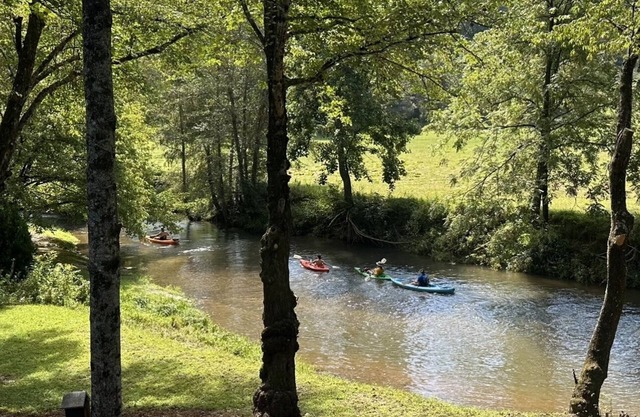 Adorable, cozy, waterfront cabin on the River, fish, kayak, tube from property.