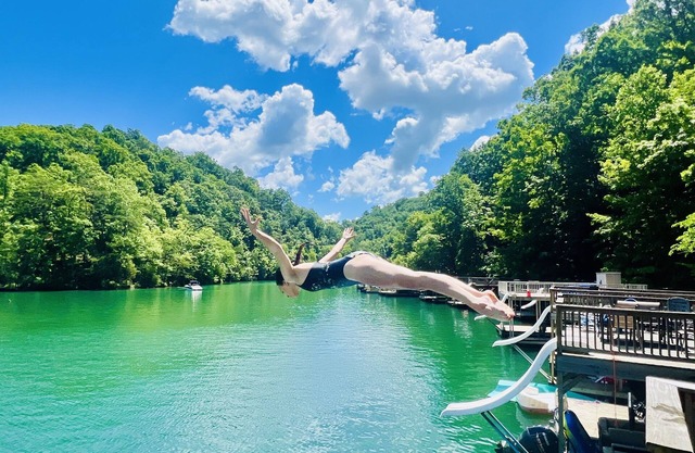 Adventure Awaits-Dbl Deck Dock W Slip~Slide-HotTub