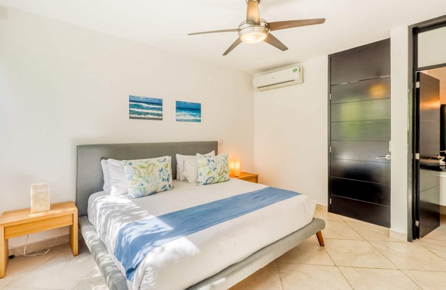 Air-conditioned penthouse with private rooftop, strong WiFi, pool & cabana