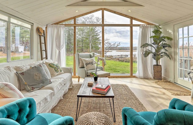 Airy Waterfront Escape with Dock & Grill!