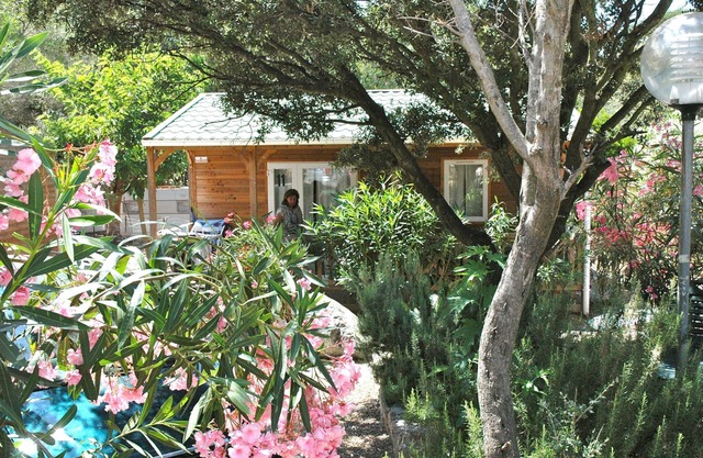 Algajola - New wooden air-conditioned chalet for 4/5, 1 km away from the beach