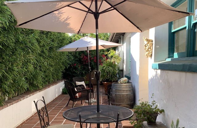 Aliso Street Adobe in Downtown Ojai with Brilliant Morning Sunshine