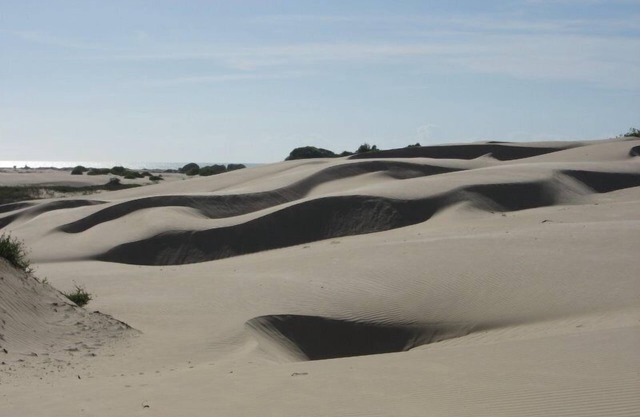 almost deserted beach with great accom, full leisure and dune trails.