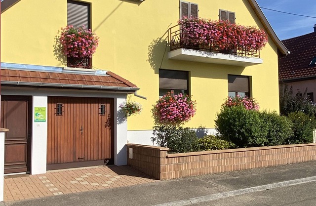 ALSACE air-conditioned gite available 17/7 to 27/7 near COLMAR bicycle garage