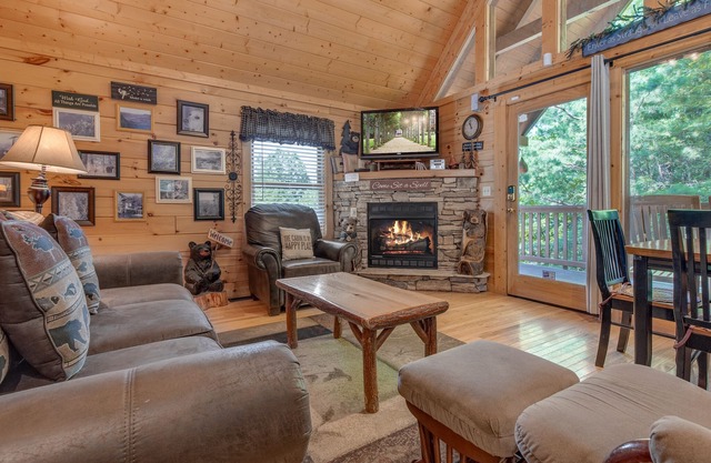 Americana | Wooded Views + Pool Access & Private Hot Tub