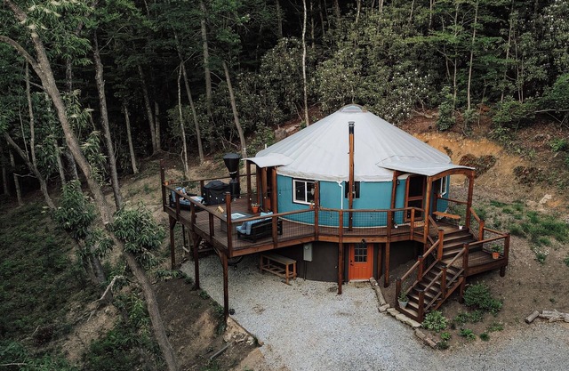 Amid the forest in the Land of the Waterfalls. Unique stay in Yurt on homestead