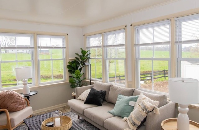 Amish farmhouse by the creek