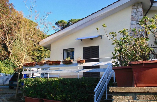 An elegant, spacious part of the villa and private parking