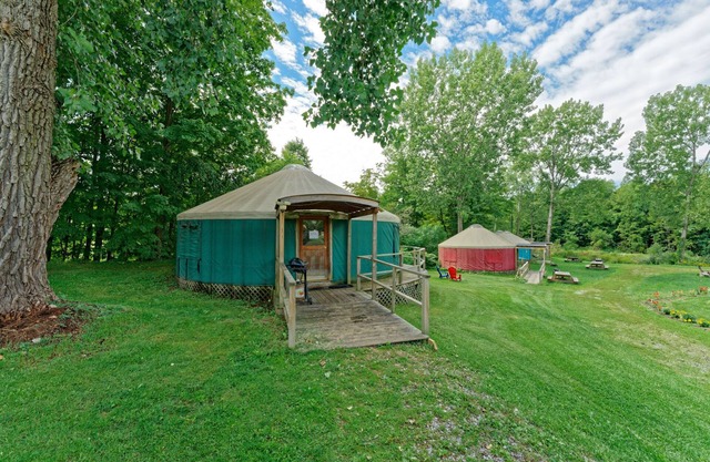Andelyn Farm Bear Kamp Yurt. A Unique Glamping Experience in Up-State New York