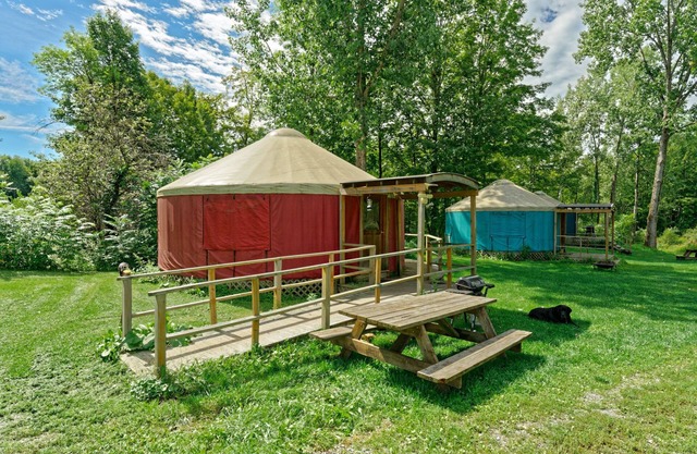 Andelyn Farm Moose Lodge Yurt. A Unique Glamping Experience in Up-State New York