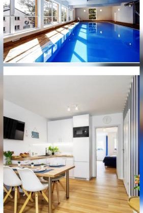 Apartament 2B Niebieskie Apartamenty Poddąbie dawniej Blue Marine z basenem krytym, odkrytym, salą zabaw, animacjami