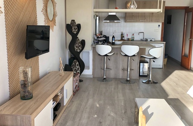 Apartment in figueretes Ibiza, sea view, terrace, beach, swimming pool