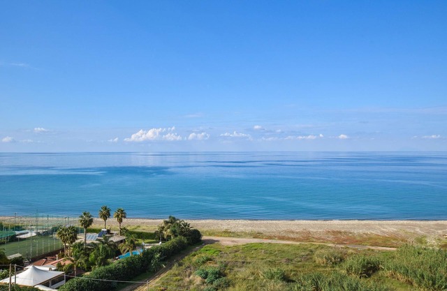 Apartment on the 4th floor with panoramic sea view to the Lipari Islands.