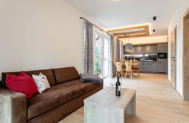 Apartment with a private sauna and a balcony