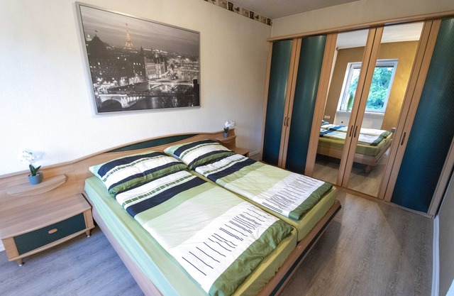 Apartment with bedroom and sofa bed in the living room