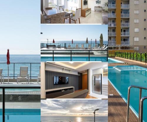 Apto completo com vista mar pé na areia em Barra Velha em condomínio Resort com Spa, Piscina, quadra de futebol, Sala de jogos, brinquedoteca, Complexo com diversos comércios