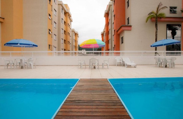 Apto Ubatuba Condomínio Sun Way Churrasqueiras piscinas