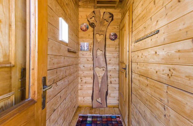 Arrive and feel at home in our beautiful wooden house