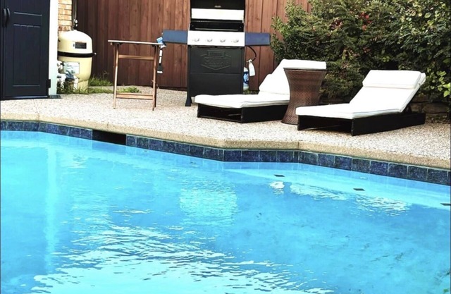 awesome pool house with gym and spa
