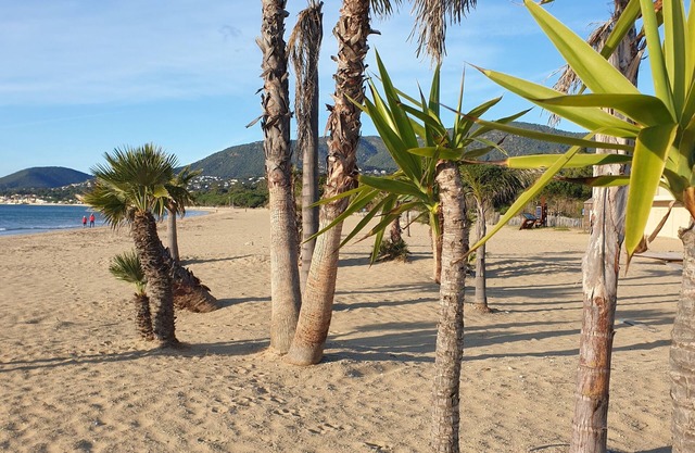 BEACH BETWEEN CAVALAIRE AND LA CROIX VALMER. close to SAINT TROPEZ.