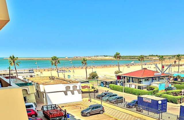 Beachfront 3-BR apartment with sea view and pool view balconies, swimming pools