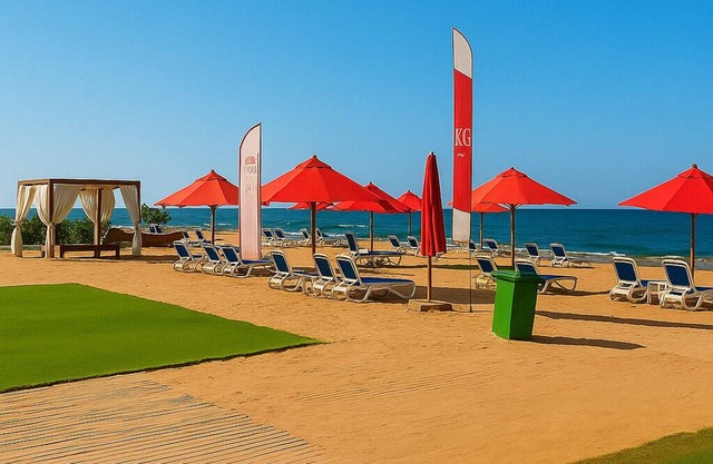 Beachfront Chalet in Porto Said with Pool and Garden