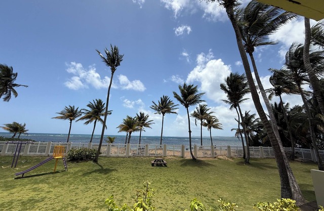 Beachfront Garden Apartment with Ocean View. This unit is fully equipped.