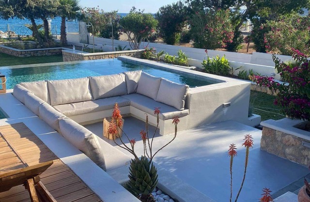 Beachfront Villa in Pefkos, Lindos, Rhodes