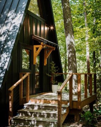 Beautiful A-Frame Treehouse in the Forest