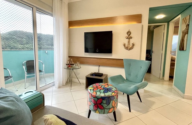 Beautiful apartment in Praia do Tombo | Gourmet balcony | Swimming pool | Air | WIFI | King bed