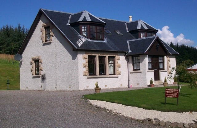 Beautiful modern home with fantastic views over the pine forests onto the hills